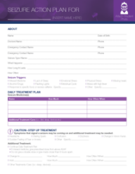 Seizure Action Plan (SAP) template brochure